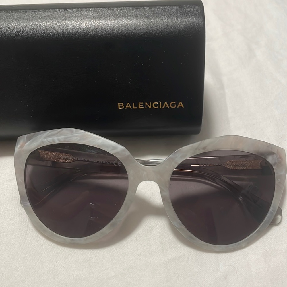 Balenciaga grey marble sunglasses